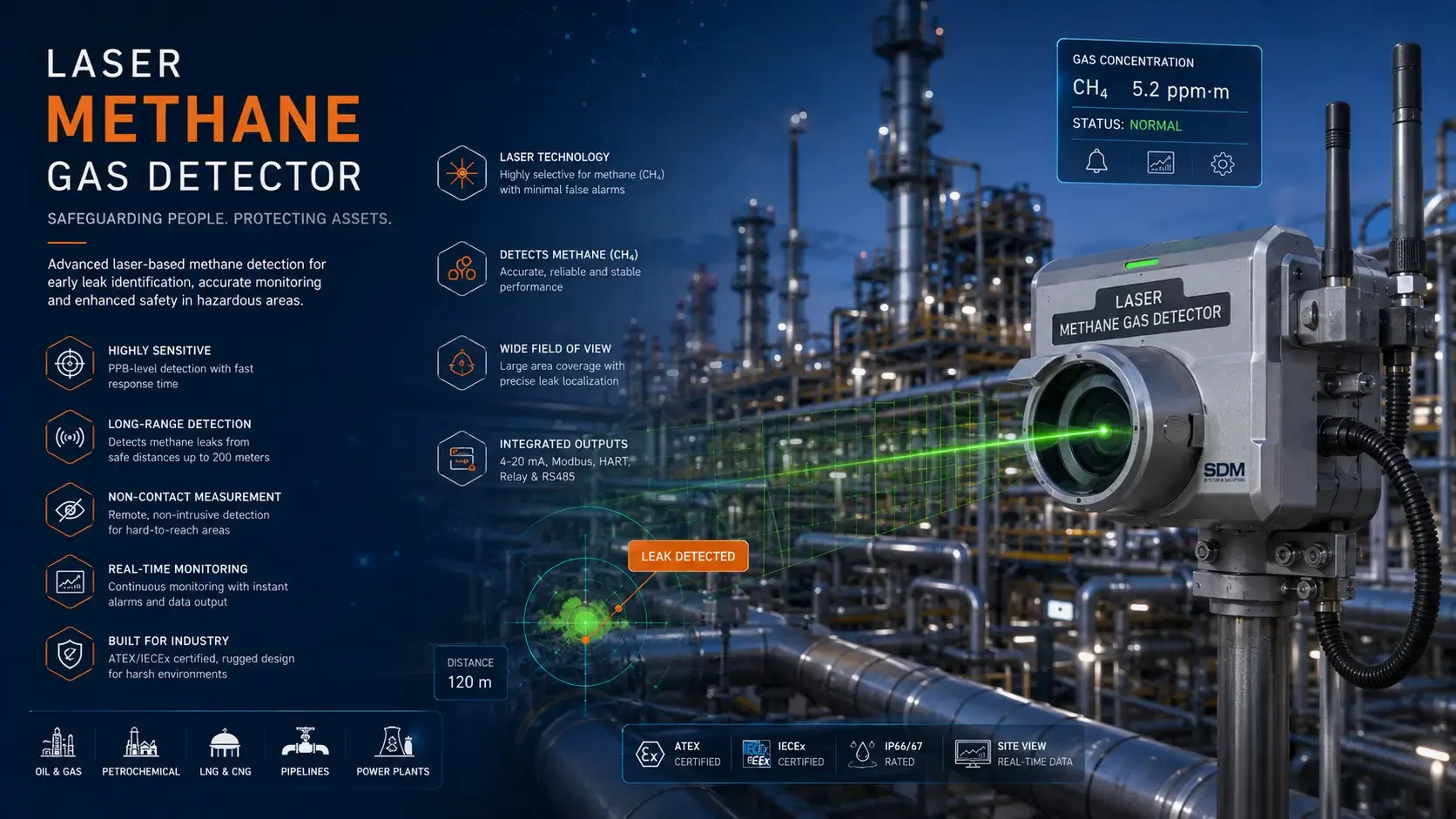 Laser Methane Gas Detector